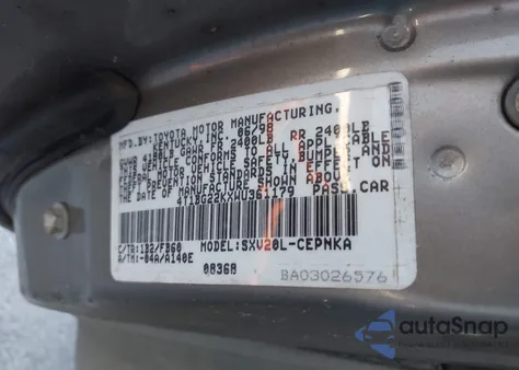 1998 Toyota Camry Le from USA, damaged, VIN 4T1BG22KXWU361179